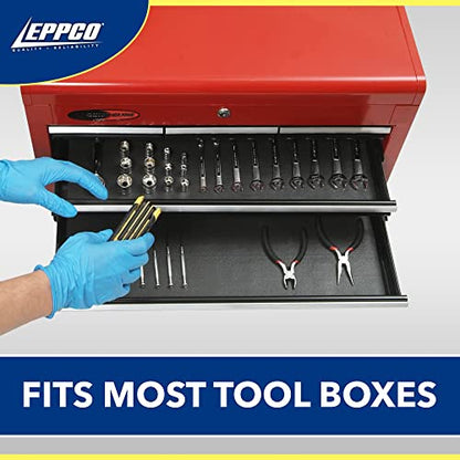 EPPCO Enterprises Tool Box Drawer Liner 24-inch Wide x 72” Long Non-Slip Tools Chest Mat, Black - size: 24"W x 72"L