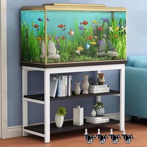 Fish Tank Stand,Aquarium Stand Cabinet for Fish Tanks, Multi-Tier Terrarium Rack, Rolling Pet Shelf for Reptiles, Space-Saving Organizer for Home & Commercial Use, Durable & Stylish Design - color: #7, size: 90x40x74cm/35.4x15.7x29in