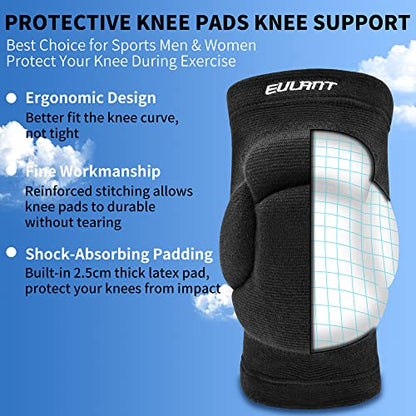 Knee Pads for Adult/Youth,Thicken Anti-Collision Sports Protection Knee Pad | Non-Slip Sports Protection Knee Pad,Elastic & Breathable Knee Brace Ideal for Dancing Football Running Basketball Cycling - size: Adult X-Large