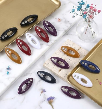 12 Pcs Hijab Pins for Women, Non-Slip Rustproof Colorful Plastic Scarf Clips, Muslim Women Hijab Pins Accessories for Hijabs, Shawls & Pashminas