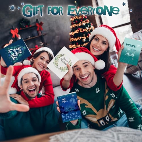 AmazingSpark 4 Set Christmas Gift Card Booklet Cardboard Nativity Scene Christmas Card for Gift Religious Xmas Money Holder Envelope for Cash Xmas Surprise Money Booklet for Adult Employee - style: Modern