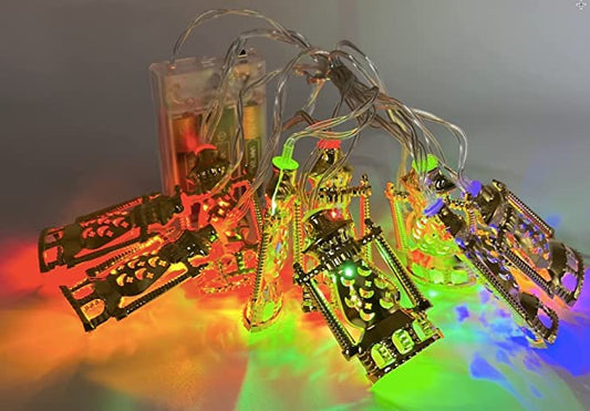 Housewarming String Lights Ramadan Decor Lights Lantern String Lights Festive Decor LED Lights with Battery Pack and Moon Star Indoor Usage 6 ft Long (Lantern_LED) - color: Lantern_LED