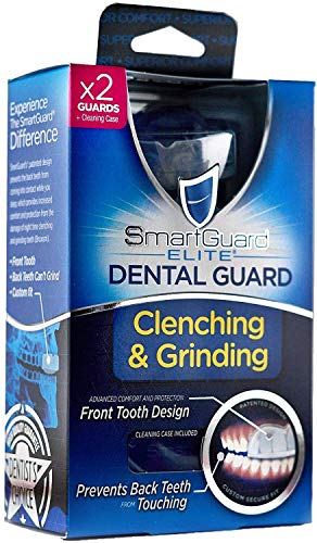 SmartGuard Dental Guard Night Guard for Clenching, Bruxism, and Grinding Dentist Designed Includes 2 Guards, 1 Travel Case, and a 60-Day Supply of Premium Cleaning Crystals - size: 9 Piece Set