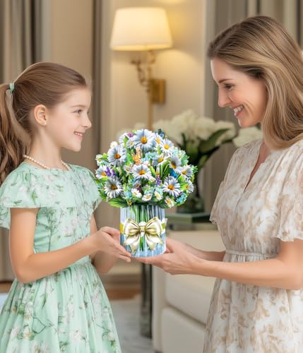 3D Pop Up Flower Bouquet Cards with 3 Envelopes & Blank Notecards, Featuring Multicolor Roses & Butterflies, White Daisies & Lavender, Pink & White Lilies for Birthday, Mother's Day, Get Well, Anniversary,All Occasions - style: ‎Roses Lilies Daisies