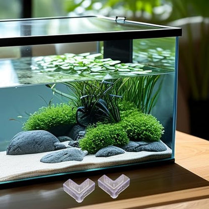 Ipetboom 25pcs Aquarium Glass Corner Protectors 10mm L-Shaped Edge Guards Fish Tank Safety Bumpers and Furniture Protection