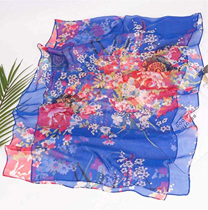 Acotavie Scarfs for Women Lightweight Fashion Scarves Print Floral Pattern Scarf Shawl Wraps - color: A08