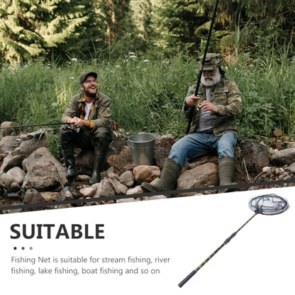 Balacoo Telescopic Fishing Net with 1.5m Pole and 35cm Mesh Head, Portable Outdoor Fish Catching Net, Replacement Fishing Accessory for Freshwater Anglers