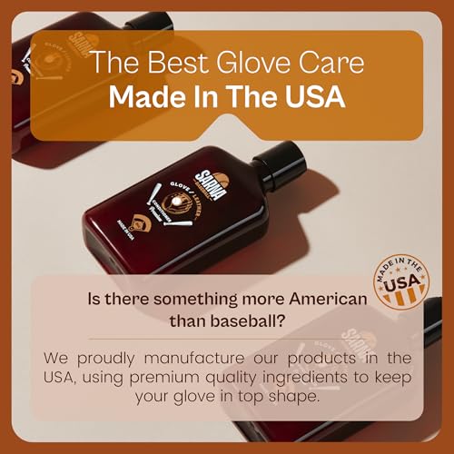 SARNA BASEBALL Glove Conditioner, Liquid, 8 Oz – Water-Based, Non-Darkening, No Sticky Residue – Glove Conditioner for Mitts, Baseball & Softball Gear Made in USA - size: 8oz Baseball