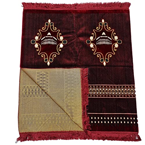 4 people extra large size Beautiful design Soft Extremely beautiful quality prayer mat.by Saffa.made in Turkey- Length:78 inches Width: 46 inches{approximate}
