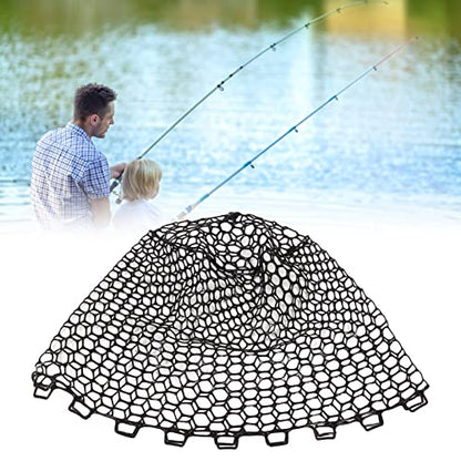 Soft Rubber Fishing Net, Light Weight, Strong Toughness, Portable Fly Fishing Net for Outdoor Lovers (47CM)