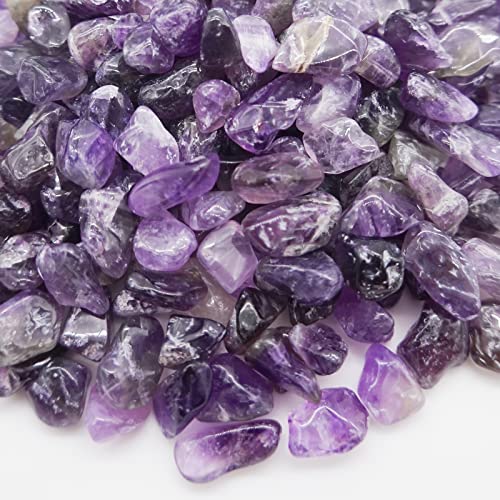 1.5lb Undrilled Assorted 5-7mm Crystal Chips Stone Mini Tumbled Chips Stone Natural Irregular Shaped Polished Rocks for Flowerpot,Vases Filler,Terrarium,Succulent Plants