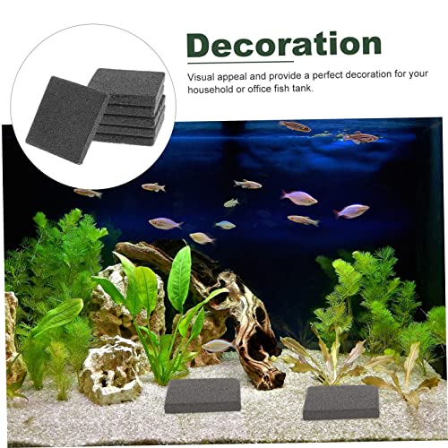 BESPORTBLE 10pcs Ceramic Coral Bases Square Coral Mounts Stand Fish Tank Decorations Stable Lightweight Non Deformable Safe Material and Aquatic Use