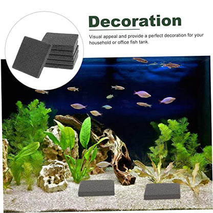 BESPORTBLE 10pcs Ceramic Coral Bases Square Coral Mounts Stand Fish Tank Decorations Stable Lightweight Non Deformable Safe Material and Aquatic Use