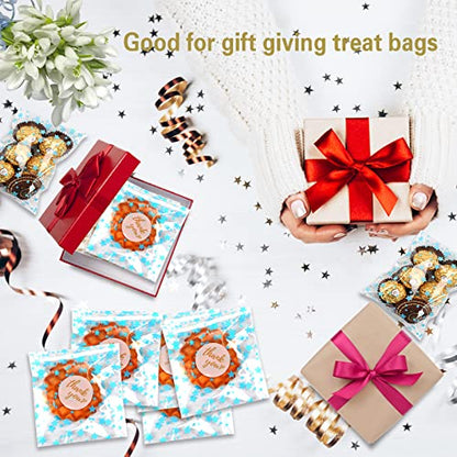 100 Pcs Star Printed Sealable Gift Wrap Cello Cellophane Bags Self sealing Adhensive Treat Bags Party Favor bags (4x6inch, Blue) - color: Blue(Self-sealing), size: 4x6 in