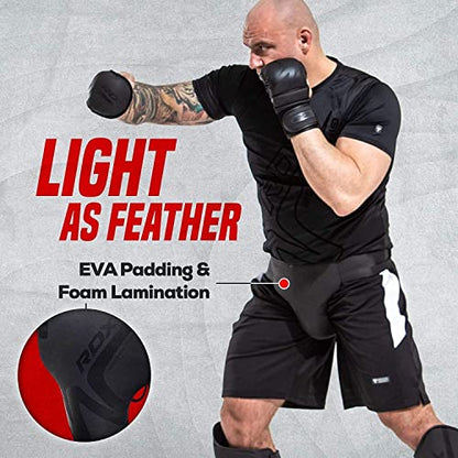 RDX Boxing Groin Protector- Premium Real Maya Hide Leather Boxing Cup for Men, Sparring Gear, Martial Arts Protective Equipment, Groin Protector Boxing, MMA Groin Cup Protector for Training & Fighting - size: Small