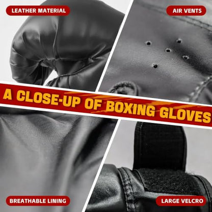12pcs Boxing Headgear, guantes de boxeo,Mouth Guards& Hand Wraps Boxing Equipment Set - PU Leather Boxing Protective Gear for Training, Sparring & MMA，Boxing Gloves - size: 10OZ