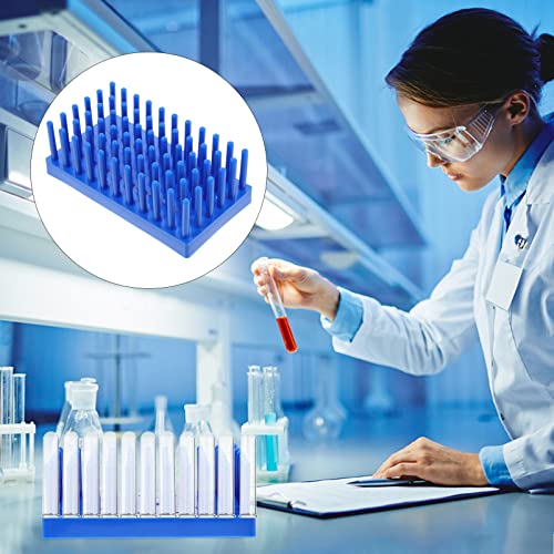 ULTECHNOVO 1pc Plastic Test Tube Stand Laboratory Test Tube Rack Drying Rack Blue Glass Plate Strong Lightweight Easy to Store