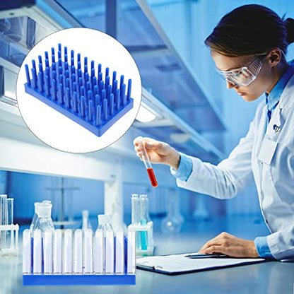 ULTECHNOVO 1pc Plastic Test Tube Stand Laboratory Test Tube Rack Drying Rack Blue Glass Plate Strong Lightweight Easy to Store