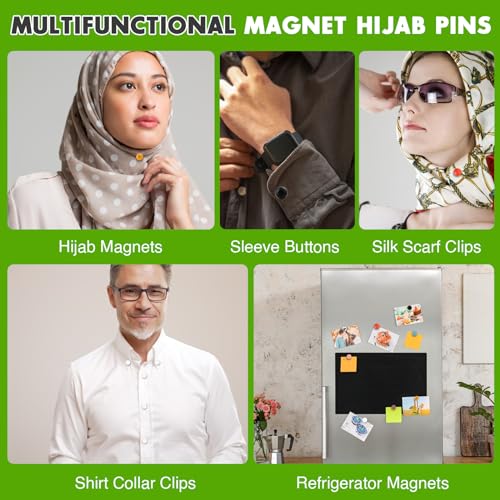 10 Pairs Hijab Magnetic Pins, Strong Multi-Use Pinless Magnets Matte - color: Matte Style, size: 10pcs