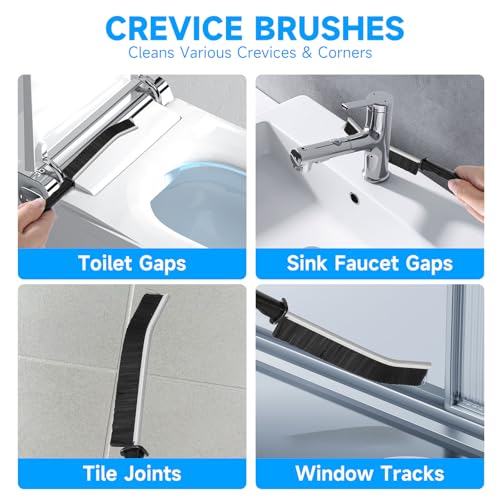 14Pcs Crevice Cleaning Brush Set, V Shape Grout Cleaner Brush for Deep Cleaning Gap, Hard Bristle Scrub Brushes Tools, Cleaning Supplies for Household Use, Bathroom, Kitchen, Toilet, Window