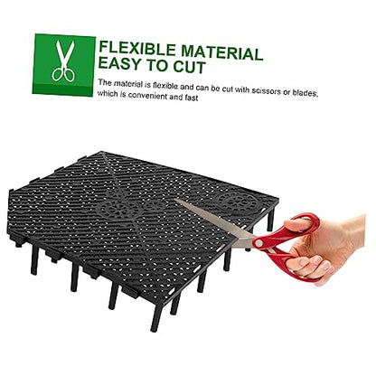 20Pcs PVC Bottom Plate for Fish Tank Black Clapboard Aquarium Divider with Excellent Water Permeability and Easy Installation