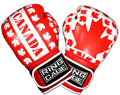 Gym Training Stand-Up Boxing Gloves - color: Canada, size: Large weighs 16oz