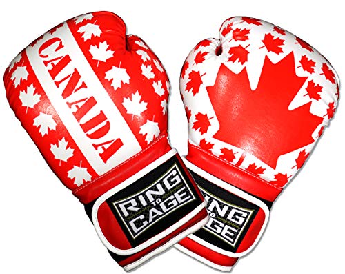 Gym Training Stand-Up Boxing Gloves - color: Canada, size: Regular weighs 12oz