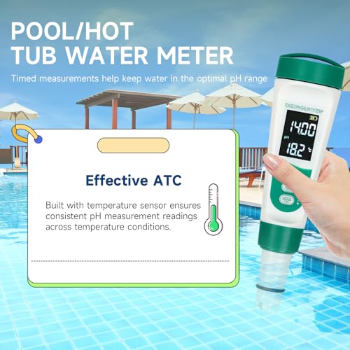 5-in-1 Digital pH Meter, Highly Accurate Water Quality Tester with Backlight Screen, pH/EC/TDS/Salinity/Temp Meter, 0.01 Resolution pH Tester, TDS Meter for Drinking Water, Pool, Aquarium