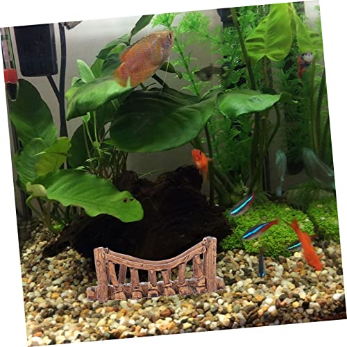 Totority 2pcs Fish Tank Bridge Decoration Aquarium Adornments Realistic Underwater Landscape for Shrimp Turtles Fish Easy to Maintain Stability