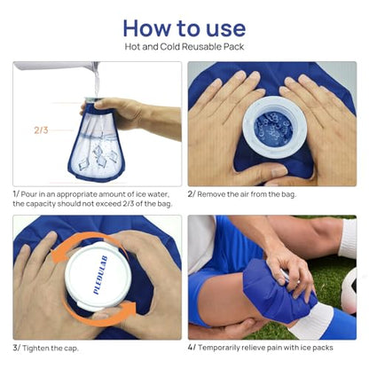Ice Bag for Injuries，Reusable Ice Cold Pack, Ice Packs for Injuries, Hot & Cold Therapy and Pain Relief, First Aid Therapy Packs Relief and Reduce Sports Injuries，3 Pack (6"/9"/11") - size: 6, 9, 11 Inch Set