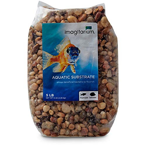 imagitarium Aquarium Gravel Substrate River Rock 5 lbs. - size: 5 Pound (Pack of 1)