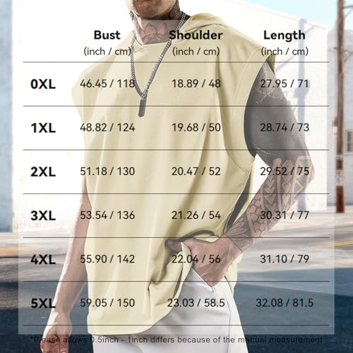 domirica Mens Relaxed Hooded Tank Tops Abstract Print Crewneck Casual Breathable Summer Fitness Sleeveless Shirt - color: Leopard, size: 3X-Large