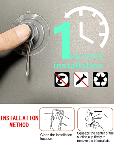 Suction Cup Hooks 30Pack Reusable Stainless Steel Hooks | 1.78 Inches Clear PVC Medium Suction Cup No Trace, & Removable, for Glass, Tile, Window, Kitchen, Bathroom - size: Iron hook A-30Pack