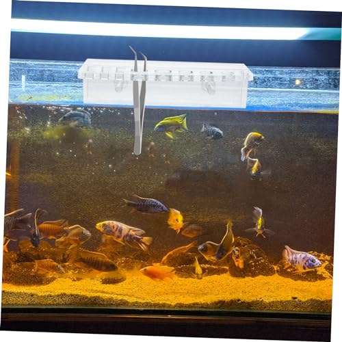 Happyyami Easy Install Fish Tank Tool Rack Aquarium Tool Holder Water Holder Storage Slots