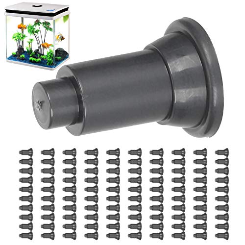 100Pcs Aquarium Isolation Board Support Feet, PVC Material, 2.8cm Height - Adjustable Divider Stabilizers, Food Grade Plastic, Easy Cleaning for Fish Tanks (Black)