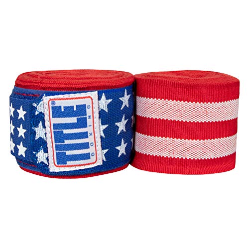 Title Boxing Velpeau Amateur Competition Hand Wraps - Boxing Wraps, Hand Wraps for Boxing Gloves, Boxing Hand Wraps, Hand Wraps, Boxing Wraps for Men, Kickboxing Equipment, Boxing Wrist Wraps - color: USA