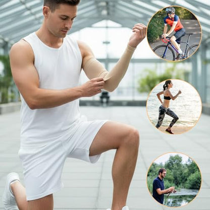2 Pairs Protective Arm Sleeve for Thin Skin Elderly Skin Tear and Bruise, Protection Sleeves for Men and Women