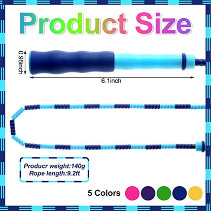 Yunsailing 20 Pack Jump Ropes for Adults Kids, 9.2 ft Adjustable Length Free Segmented Skipping Rope Bulk for Field Day Game, Soft Beaded Jumping Ropes for Women Men Exercise Weight Loss