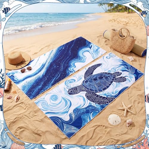 12 Pack Blue Ocean Cooling Towels 35" x 15" Instant Evaporative Cooling Neck Towel with Storage Bag, Reusable Microfiber Soft Ice Towel for Sports, Running, Swimming, Travel, Yoga, Hiking - style: Nautical