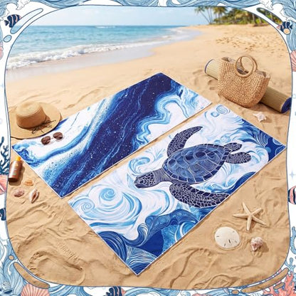12 Pack Blue Ocean Cooling Towels 35" x 15" Instant Evaporative Cooling Neck Towel with Storage Bag, Reusable Microfiber Soft Ice Towel for Sports, Running, Swimming, Travel, Yoga, Hiking - style: Nautical