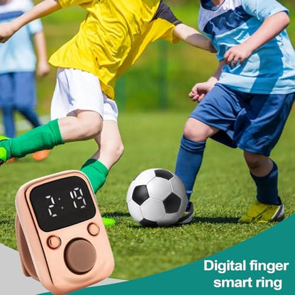 Counter Clicker Portable Hand Finger Counting Clicker | Smart for Family Friends Home Young People Elderly Office Daily Wear - color: Gold