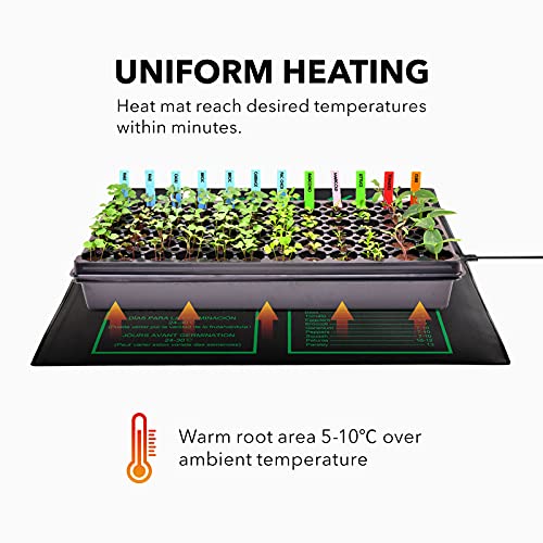 BN-LINK Seedling Heat Mat Warm Hydroponic Heating Pad Waterproof 20" x 20.75" for Seed Starting Greenhouse and Germination, 2 Pack - size: 20x20 2 Pack