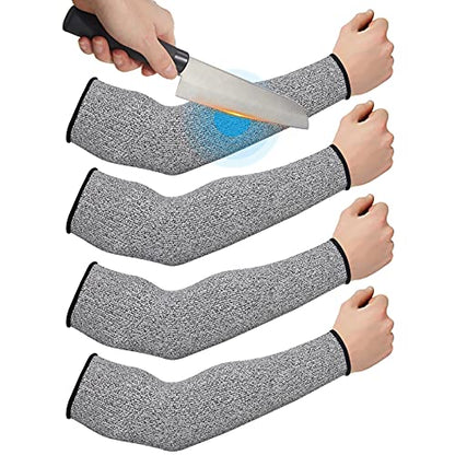 Geyoga 2 Pairs Arm Sleeves Guards Skin Protectors,X-Large;Hppe;Gray - color: Gray, size: X-Large, style: Hppe