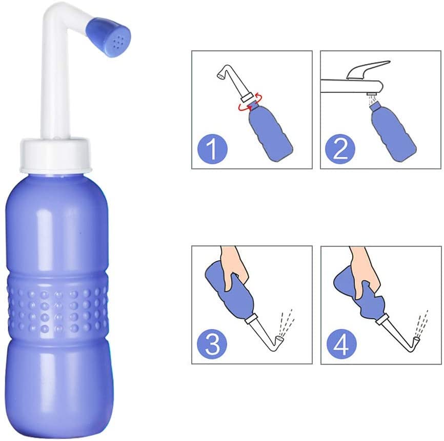 Portable Bidet Bottle for Travel Personal Hygiene Care Manual Bidet (11in) - size: 11in