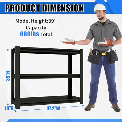 HRVEOCEI 20-30 Gallon Fish Tank Stand - Metal Aquarium Stand with Adjustable shelf, Heavy Duty Fish Tank Table/ 3-Layer Storage Design for Home Office, 400 LBS Capacity, Tank Not Included (Black 2) - color: Black 2