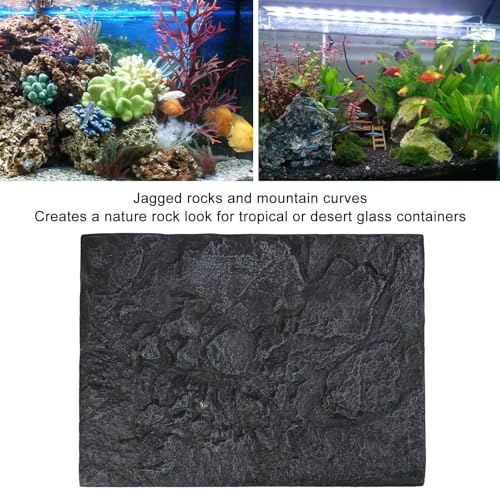 Fish Tank Background, Fine Crafted 3D Foam Fish Tank Background Wall for Fish Tank for Reptiles Tank (E)