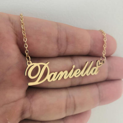 Custom Name Necklace Customized Personalized Plated Necklace for Mother Daughter Friendship Women Valentine's Day Christmas Birthday New Year Party - style: Adriana Gold