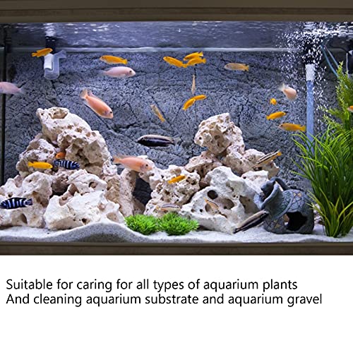 4 in 1 Aquarium Tools Kit, Aluminum Alloy Fish Plant Tools, Plant Aquascaping Tool Set with Straight Tweezer, Curved Tweezer, Spatula