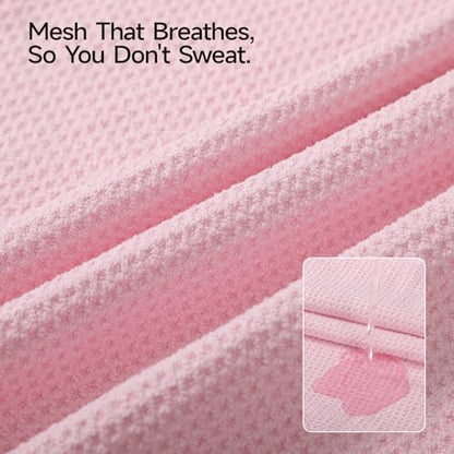 REDKISS 4 Pack Microfiber Workout Towels, Quick-Dry Gym Towels for Men, Yoga & Running, Soft Breathable, 39" x 16" - color: Pink