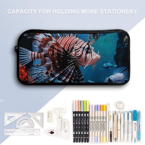 Fish in Fish Tank Pencil Case Portable Makeup Bag Big Capacity Pen Pouch Small Travel Cosmetic Bag Multifunctional Office Supplies Organizer